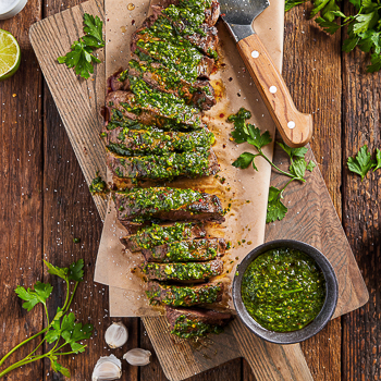 Recipe Grilled Skirt Steak with Chimichurri S