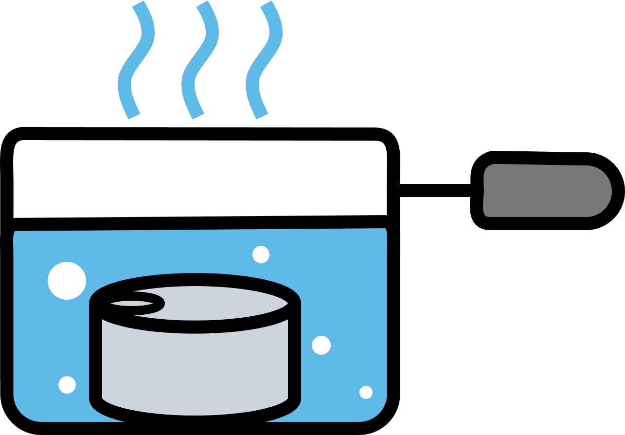 原罐放於沸水中坐熱15分鐘