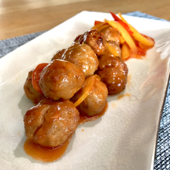 Air Fryer Meatballs with Sweet and Sour Sauce