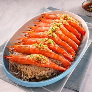 Steamed Garlic Shrimps with Vermicelli