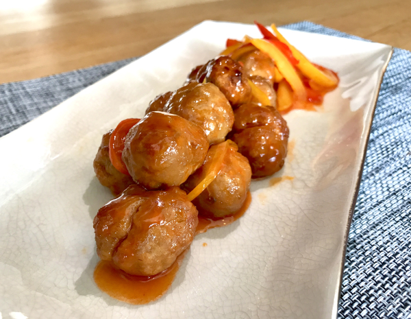 Air Fryer Meatballs with Sweet and Sour Sauce