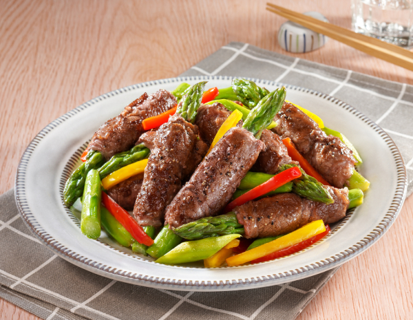 Pan-fried Beef And Asparagus Roll