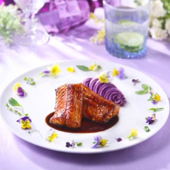 HK_recipe_350_Red Braised Eel with Mashed Purple Sweet Potatoes