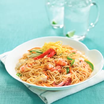 HK_recipe_350_Stir-fried Rice Vermicelli with Seafood