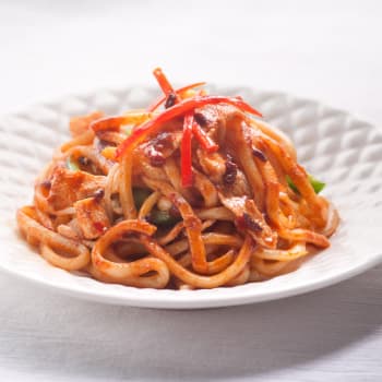 HK_recipe_350_Stir-Fried Spicy Chilli Udon with Pork