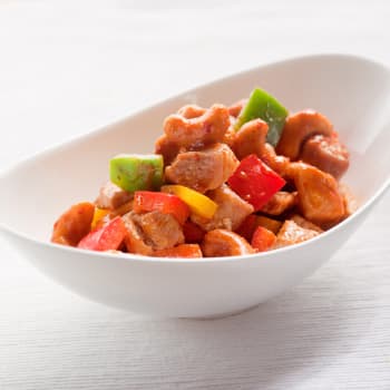 HKrecipe350StirFried Hot  Spicy Meat Dices and Cashew nuts