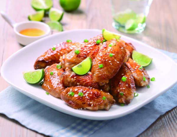 Pan Fried Chicken Wings with Honey and Lime