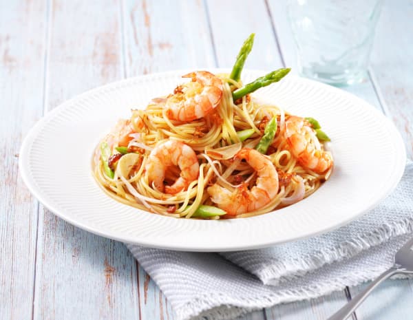 HK_recipe_600_Shrimp and Asparagus Pasta in XO Sauce copy