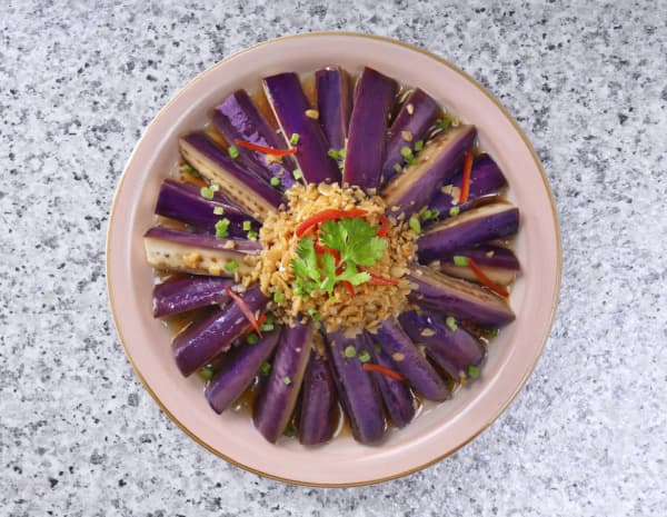 HK_recipe_600_Steamed Eggplant with Garlic