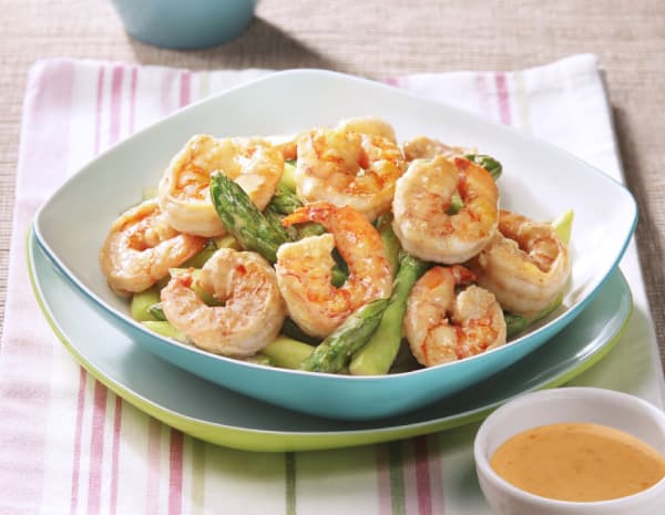 HK_recipe_600_Stir fry Shrimp and Asparagus with Wasabi