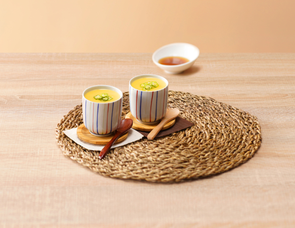 日式秋葵茶碗蒸