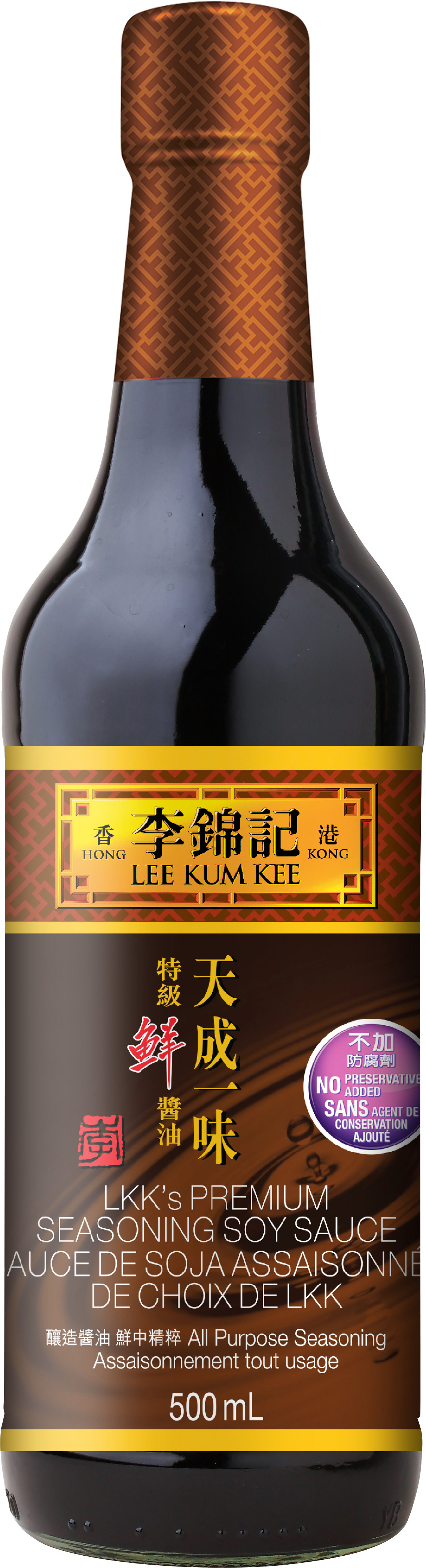LKK's Premium Seasoning Soy Sauce 500 mL, Bottle