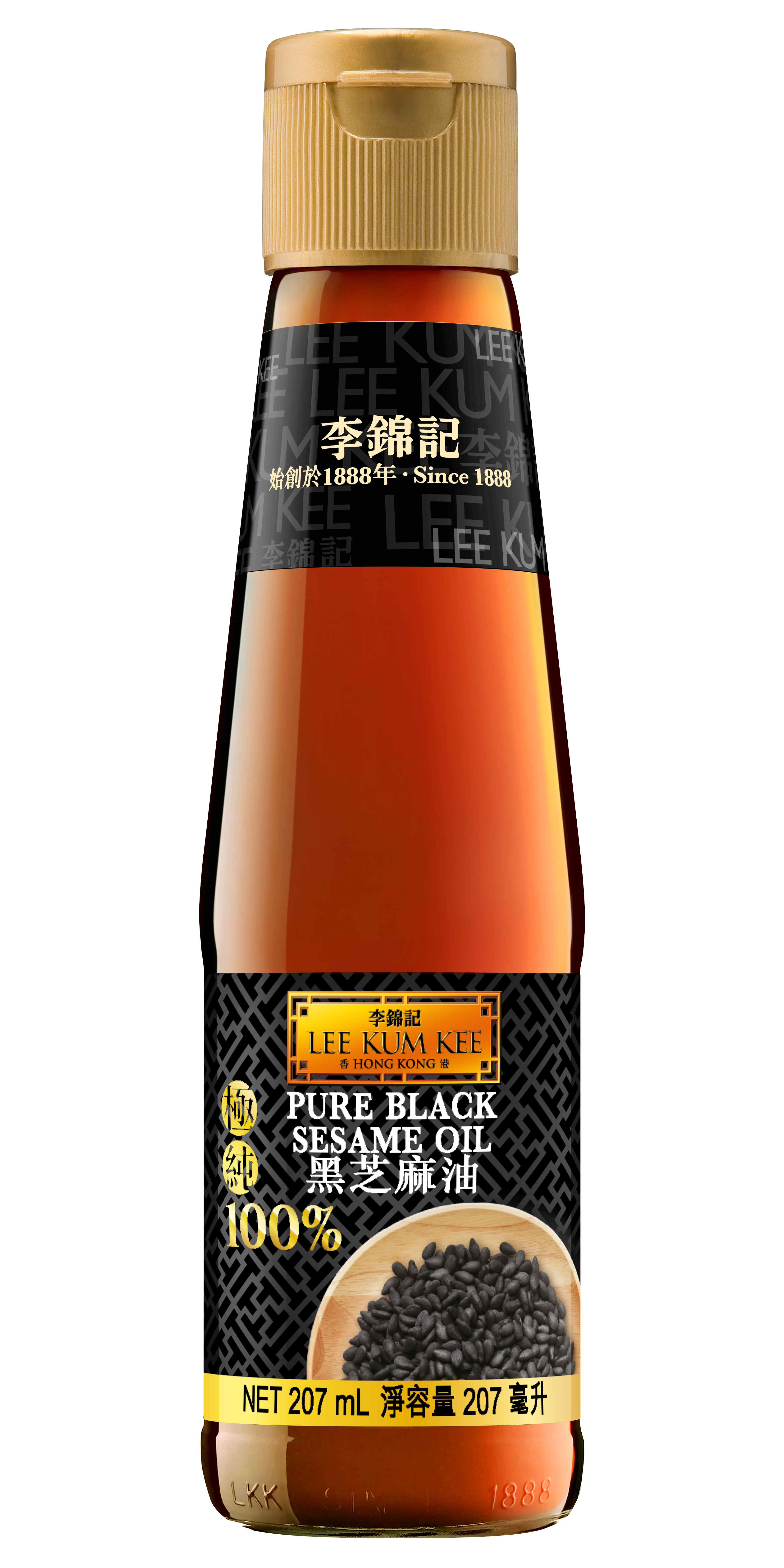 Pure black Sesame Oil 207mlgold cap