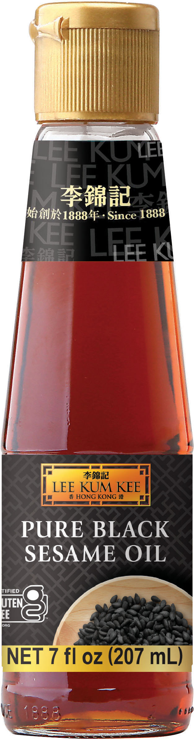 黑芝麻油 7 fl oz (207 ml), 瓶裝