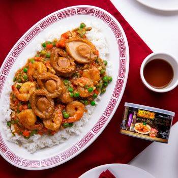 Recipe Abalone and Shrimp in Lobster Sauce over Rice S