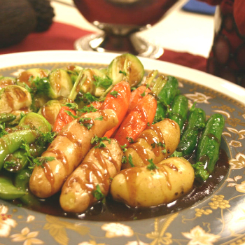 Recipe Baked Baby Potatoes and Mixed Vegetables with Oyster Flavored Sauce