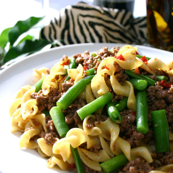 Recipe Beef Egg Noodles with Green Beans S