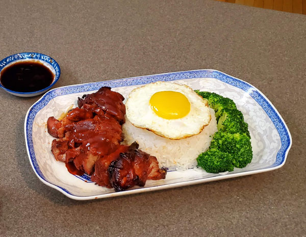 Recipe Char Siu with Fried Egg over Rice
