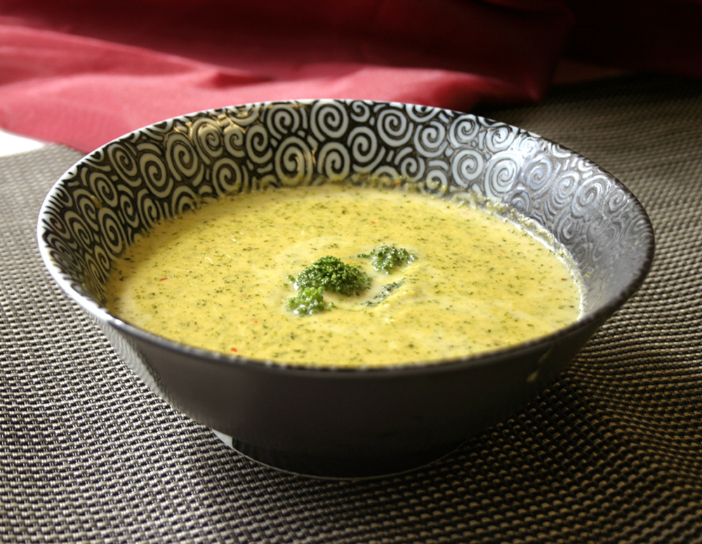 Recipe Chili Garlic Infused Broccoli Cheese Soup