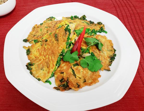 Recipe Chinese Chive and Shrimp Omelet