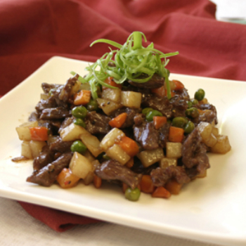 Recipe Diced Beef and Potato with Oyster Flavored Sauce
