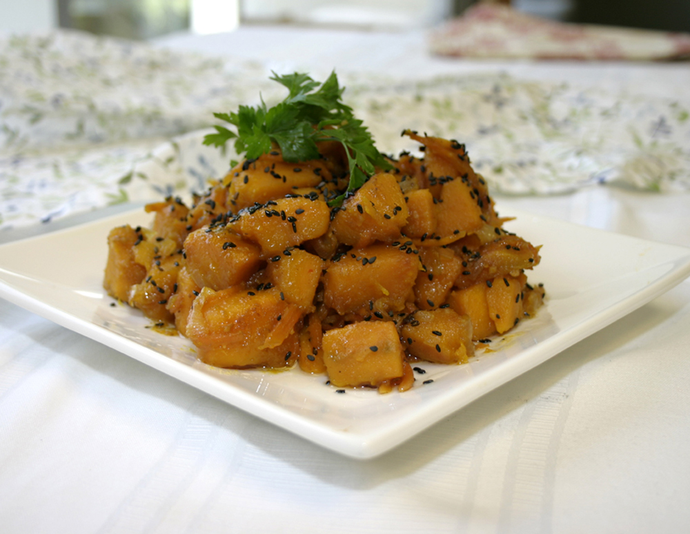 Recipe Fried Pumpkin with Sesame  and Lee Kum Kee Premium Soy Sauce