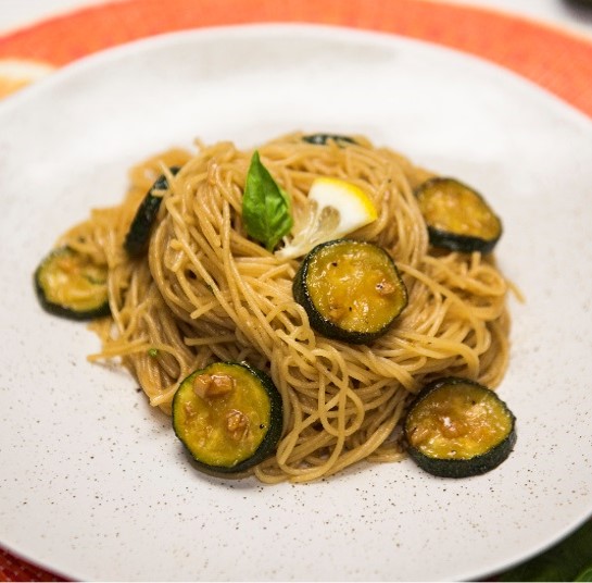 Recipe Garlic Angel Hair with Oyster Sauce and Zucchini S
