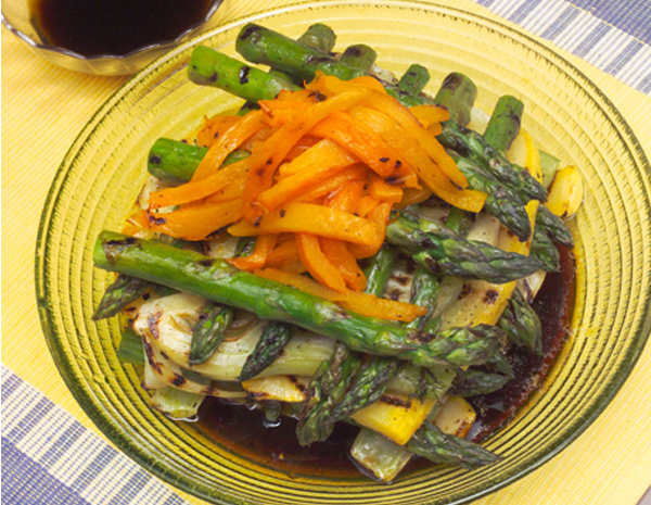 Recipe Grilled Asparagus _ Squash with Lee Kum Kee Premium Soy Sauce