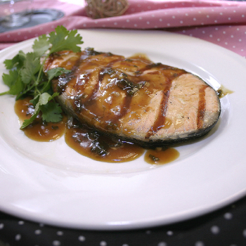 Recipe Grilled Salmon with Panda Brand Premium Soy Sauce