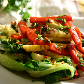 Recipe Grilled Vegetables with Premium Soy Sauce and Herbs
