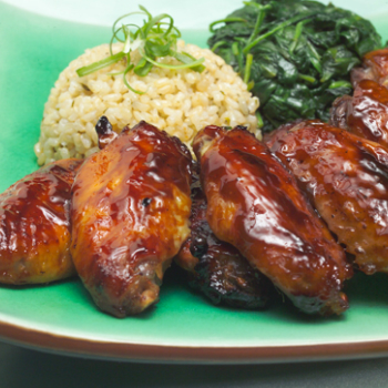 Recipe Hoisin Flavored Angel Wings Served with Rice Pilaf S