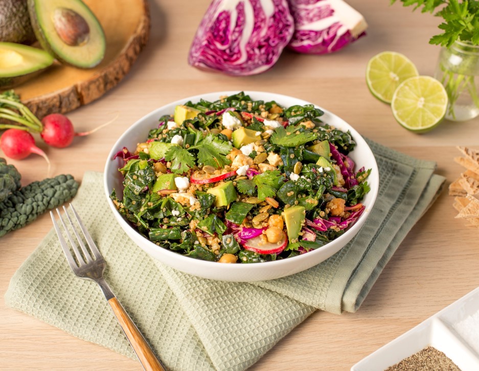 Recipe Kale and Quinoa Salad with Sweet Soy and Lime Dressing
