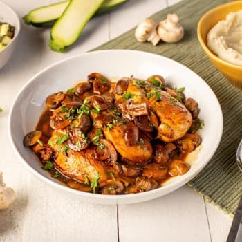 Oyster Sauce Braised Chicken with Mushrooms