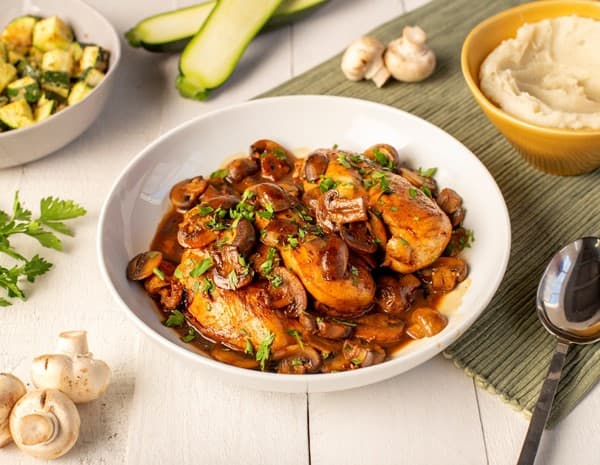 Oyster Sauce Braised Chicken with Mushrooms
