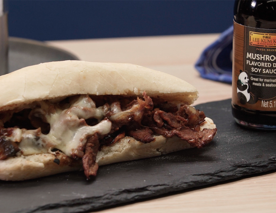 Recipe Philly Cheesesteak with Mushroom Flavored with Dark Soy Sauce