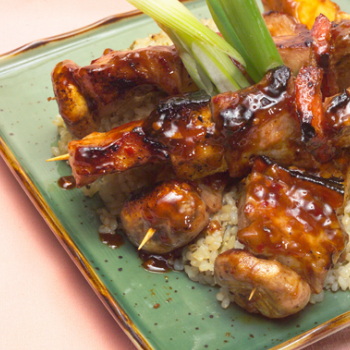 Recipe Pineapple Pork Kabobs with Lee Kum Kee Premium Oyster Flavored Sauce