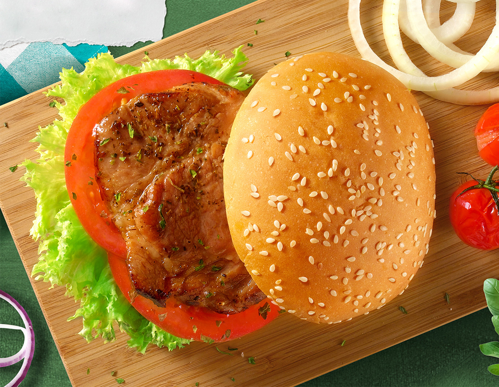 Recipe Pork Chop Burger with Oyster Sauce