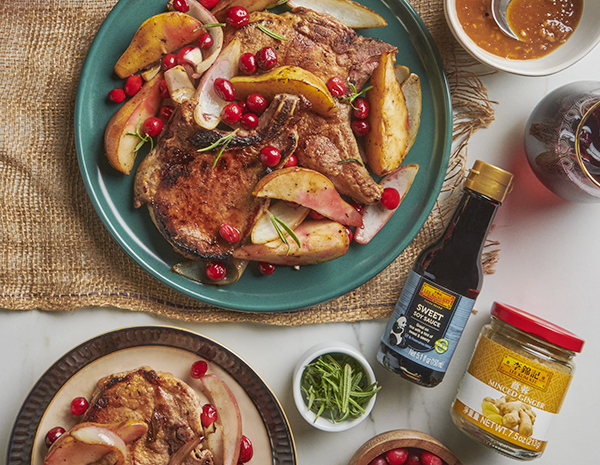 Recipe Pork Chops with Cranberries and Pears