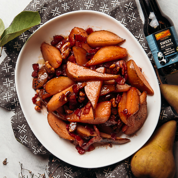 Recipe Sauteed Pears with Bacon & Candied Walnuts S