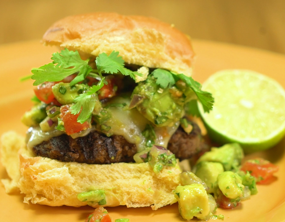 Recipe Southwest Burger with Avocado Salsa