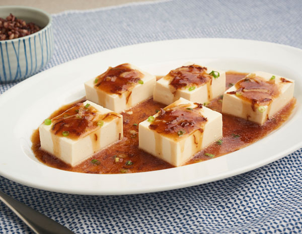 Recipe Steamed Soft Tofu Pair with OS with Dried Scallop