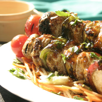 Recipe Turkey with Vegetable Kabobs