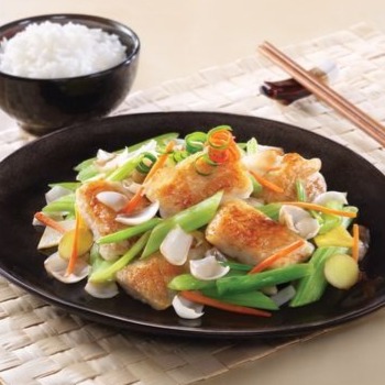 Sautéed Fish Fillet with Celery and Lily Bulbs