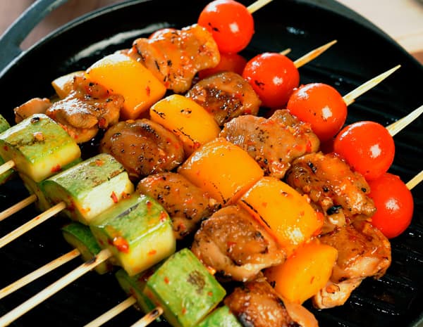 Chicken and Apricot Kebabs with Hoisin sauce