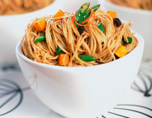 Linguini with Roasted Pumpkin with Black Pepper Sauce