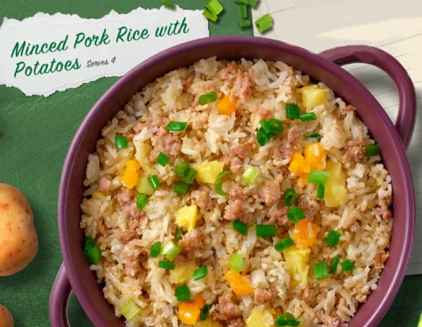 Minced Pork Rice with Potatoes