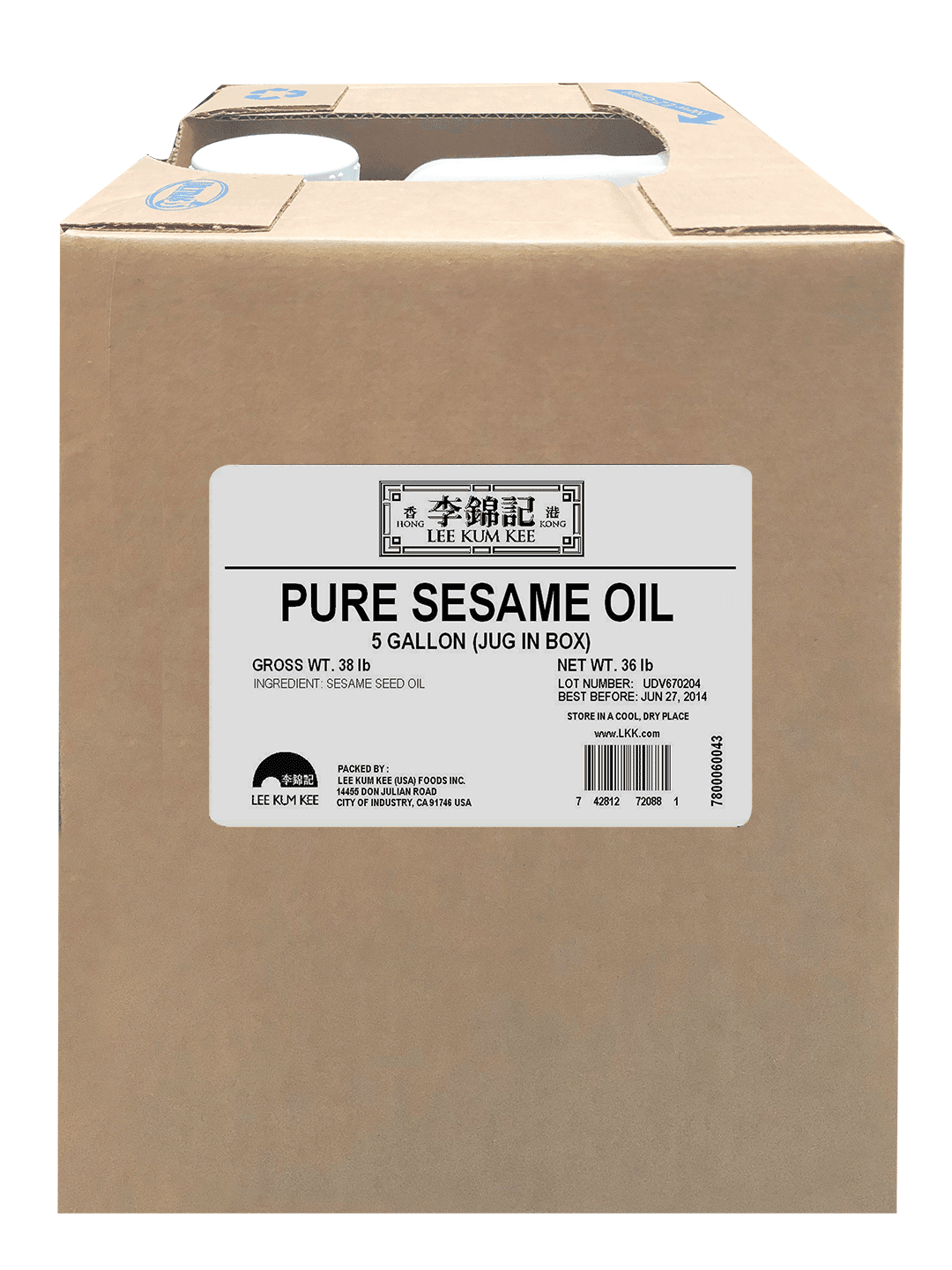 Pure Sesame Oil 5gal JIB